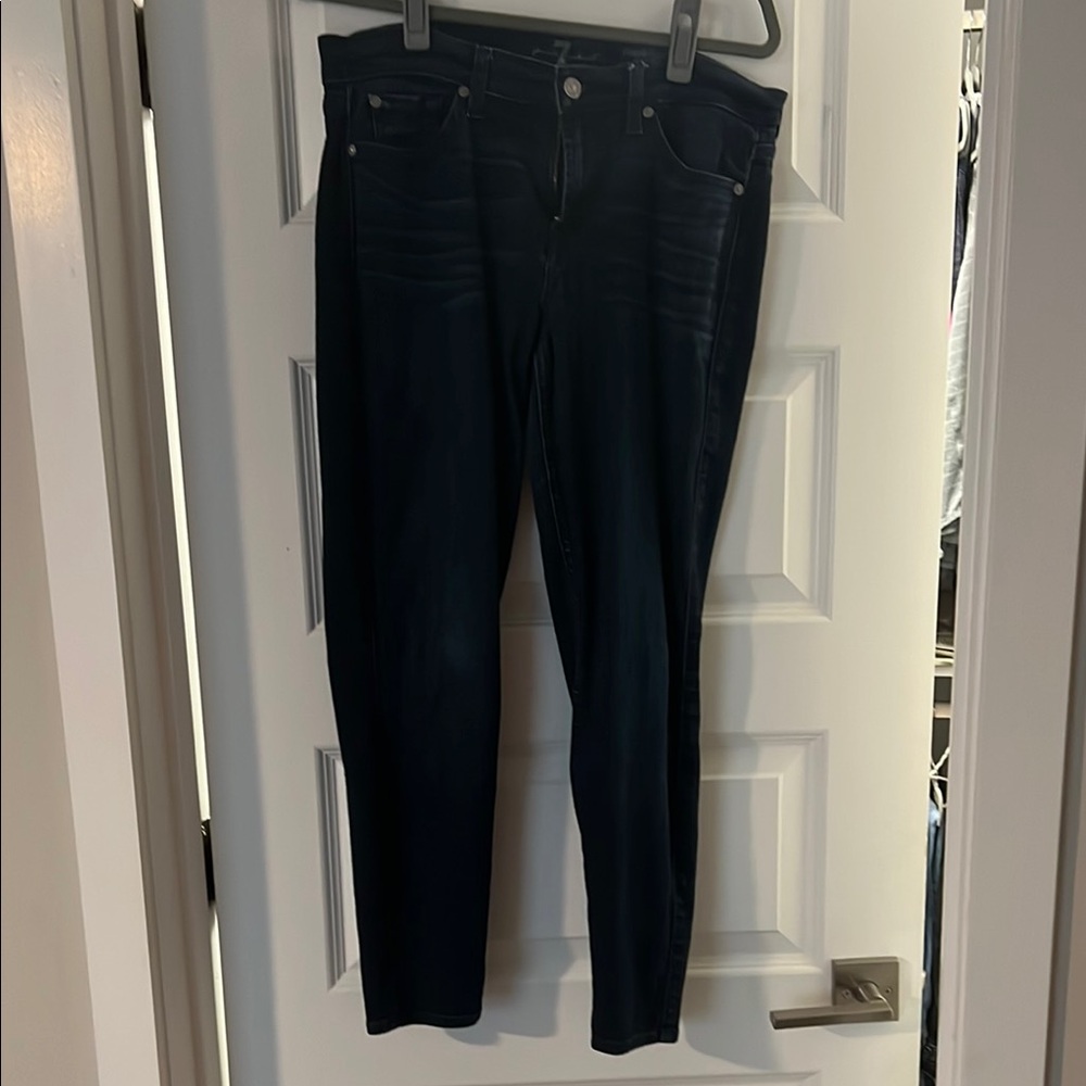 7 for all mankind cropped givenevere Dark Blue Jeans